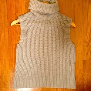 Vintage Anne Klein 100% Silk Knit Turtleneck Tank